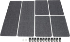 ReFocus Raw Clamp-On Acoustic Desk Divider Mounted Privacy Panel Set – Reduce Noise & Visual Distractions for Office, Study (Anthracite Gray, 2× Long (47.25"×16") + 4× Short (23.6"×16"))