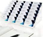 Vevitts Acrylic Business Card Holder for Desk Multiple Business Card Holders 28 Slot 7 Tier Large Business Card Organizer Business Card Display Rack Clear Plastic Business Card Stand for Home Office