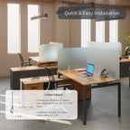 Desk Divider for Students and Desk Privacy Panel. Office Partitions and Ideal Cubicle Light Shield. Frosted Acrylic Clamp-on Desk Partition - 17” W x 18”H Divider