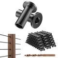 BLIKA 150 Pack Black Stainless Steel Protector Sleeves for 1/8" Deck Cable Railing, for Wood/Composite Posts, T316 Marine Grade, Black Cable Railing Protector Sleeves