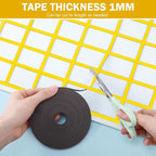 AmazingSpark Magnetic Tape Roll Thin Strips, 0.39 Inch x 66 Feet Magnetic Board Dividers Whiteboard Graphic Decorative Tape Marking Line for Classroom Office Art Accessories(Yellow)
