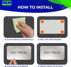 Electrical Room Sign for Business - Office Signs, Aluminum Brushed Silver, Tamper-Proof, Heavy Duty Mounting Tape, Easy Install, Office Décor, ADA Compliant, Grade 2 Braille (7” W x 4” H) ADASigns.org