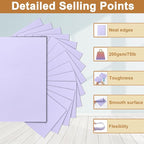 Silunkia 100 Sheets Purple Cardstock 8.5 x 11 Certificates Paper, 200gsm/75lb Heavyweight Paper Card Stock for Cards Making, Greeting Card, Business Cards, School Crafting, Menus