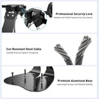 AboveTEK Anti-Theft iPad Kiosk Stand, 360° Swivel POS Tablet Mount with Security Cable & Key, Fits 7–13-inch iPad & Samsung Galaxy Tab, Perfect for Retail & Business