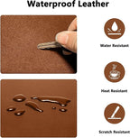 PU Leather Desk Pad Protector Gaming Mouse Pad Non Slip Desk Mat for Keyboard and Mouse Waterproof Desk Writing Pad for Office and Home Desk Accessories(Brown, 23.6 * 11.8)