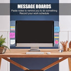 2pcs Office Desk Accessories Monitor Memo Board Computer Message Board Office Supplies for Women Men Computer Sticky Note Holder Home Desktop Message Office Decor (Computer Monitor Note Holder)