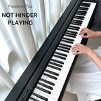 BEATBIT Piano Notes Guide for Beginner, Removable Piano Keyboard Note Labels for Learning, 88-Key Full Size, Made of Silicone, No Need Stickers, Reusable and Comes with Box (Rainbow Colors）