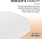 DESKU - Octagon Gaming Chair Mat, Computer and Office Chair Mat for Hard Floors, Clear, 46 Inches x 49.5 Inches, Made in The USA