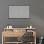 Amanti Art Silver Framed Magnetic Board 27x43 Large Vision Board for use with Magnets, 100% Metal Sheet to Display Items as Office Decor or for Home Organization in mudroom, Kitchen or Kids Room