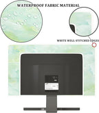 Baocicco Sage Green Marble Waterproof TV Dust Cover 75 Inch Anti-Static Dustproof Abstract Creative Desige Television Accessories TV LCD Screen Texture TV Decoration for Tablet
