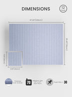 Bumusty Large Cork Board Alternative-47 x35 Felt Bulletin Board Tiles, with 30 Pushpins, 70 Adhesive Tabs, 12-Pack Slat Wall Paneling, Cork Boards for Office Push Pin Board Felt Board-Soft Periwinkle