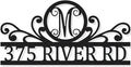 House Numbers for Outside With Custom Initial, Custom Metal House Numbers Sign, Address Numbers for House, Address Plaque for House, Outdoor Numbers for House Address, Personalized Metal Address Sign
