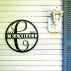 Personalized Metal Name Signs, Split Letter Monogram Wall Decor, Custom Last Name Sign, Family Name Sign for Outdoor, Personalized Wedding Gift, Garden Decor, Metal Wall Art, Housewarming Gift (MonogramDesign_7)