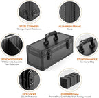 MewVeer Top Loader Storage Box with Key Locks, Trading Card Storage Case, Sports Card Box & Hard Cases Holds up to 300+ Top Loaders, 76 One Touch (35pt), 48 PSA/GMA, 43 CSG, 41 SGC, 36 BGS/HGA