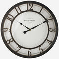 Presentime & Co 10" Farmhouse Series Wall Clock, Vintage Style, Retro Clock, Silent no Ticking, Oil Rubbed Bronze Finish