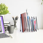 2 Sets Triangle File Folder Rack,7 Sections File Holder,File Storage Sorter/Stand,Desktop File Organizer,Wire Organizer Rack,Magazine/Paper Folder Holder,Letter/Legal, Anti-Scratch/Rusty