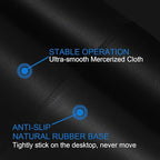 Mouse pad, Gaming Mouse pad Durable Stitched Edge, Premium-Textured Water Resist Mousepad, Non-Slip Rubber Base Mouse Pads for Computers, Laptop, Gaming, Home, Office, 11.8 x 9.9 in, Black