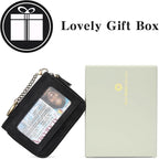 GOIACII Small Genuine Leather Wallet for Women, RFID Blocking Credit Card Holder Wallet