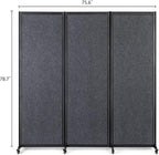 Strongbird Room Partition,Office Divider,Portable Commercial Screen Dividers,Privacy Partition Separator,Classroom School Dividers,6'4"W x 6'7"H,3 Panel,Grey