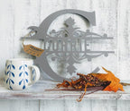 RealSteel Metal Split Letter Monogram – Personalized Last Name Sign for Home & Outdoor Décor – Custom Metal Wall Art – Family Name Sign, Welcome Sign