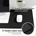 Reniteco Waterproof Large Gaming Mouse Pad with Durable Stitched Edges, Non-Slip Rubber Base, Grainy Jacquard Mouse Mat Desk Pad for Home Office Gaming, 27.6"x11.8"x0.12", Matte Black