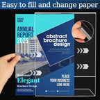 StyEdEk 12 Pack 8.5x11 Inch Acrylic Sign Holder Clear Plastic Table Paper Display Stand L-Shape Vertical Menu Holder Stand Picture Photo Flyer Display Stand for Desktop Flyers, Documents, Office, Restaurants