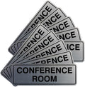 Standard Conference Room Sign - Silver - Medium 10 Pack