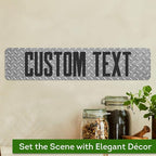 Custom Sign, Custom Street Sign, 11 Font Colors, 13 Font Styles, 4 Hole Options, 22 Sizes, 4x18 Inches, Rust Free DiBound, Fade Resistant, Made in USA by My Sign Center (Diamond Metal)