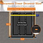 Spaclear Large Utensil Drawer Organizer Expandable Silverware Organizer for Kitchen Drawer Adjustable Cooking Utensil Holder Cutlery Flatware Tray Spatula Tools Gadgets Storage Dividers Plastic Black