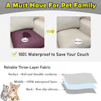 Couch Arm Covers, Waterproof Armrest Cover for Sofa, Armchair, Loveseat, Non-Slip Recliner Arm Cover, Sofa Arm Covers, Headrest Covers, Arm Chair Covers Set of 2 (Burgundy, 24"×20")