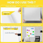(6 Pads) Sticky Easel Pad 25 in x 30 in Post, Large Self Stick Flip Chart Premium Paper for Teachers, Mount to Most Surfaces and Bleedproof, Super Sticking Power