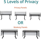 Stand Up Desk Store ReFocus Clamp-on Acoustic Desk Divider Privacy Panel That Reduces Noise and Visual Distractions (Ash Gray, 23.6" x 23.6")