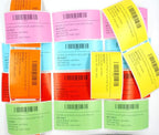 BETCKEY - 1" x 0.5" Small Labels Compatible with Zebra & Rollo Label Printer, Premium Adhesive & Perforated[Yellow, 6 Rolls, 14580 Labels]