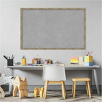 Amanti Art Silver Framed Magnetic Board 22x34 Large Vision Board for use with Magnets, 100% Metal Sheet to Display Items as Office Decor or for Home Organization in mudroom, Kitchen or Kids Room
