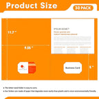 Two Pocket Folders, PANDRI 30 Pack 2 Pocket Folders, Letter Size Paper File Folder for School Office Home Business, Orange