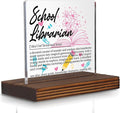 School Librarian Gifts, Thank You Desk Sign for Library Teachers and Reading Mentors, Appreciation Plaque for Literacy Champions, Office Decor Recognition Gift PA034