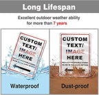 Custom Directional Arrow Sign Large, 30''x24'' Glow in the Dark/Reflective Option, Personalized Metal Address Plaque, Customize for Business Logo, Office, Home, Yard, Outdoor