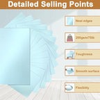 Silunkia 100 Sheets Blue Shimmer Cardstock 8.5 x 11 Certificate Paper, 75lb Thick Glossy Paper Card Stock for DIY Card Making, Thank You Cards, Wedding Invitations, Scrapbooking