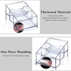 Clear Acrylic Business Card Holder,3 Tier Premium Acrylic Clear Business Card Holder Stand for Desk Fits 150 Business Cards