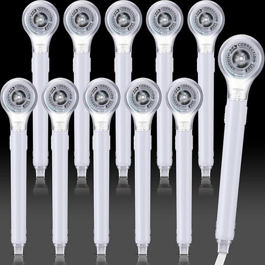 10 Pack Correction Tape Pen Correctional Ink Tape Push Pull Protective, Easy to Use Applicator for School Office Supplies, 0.2 x 236 Inch(White Color)
