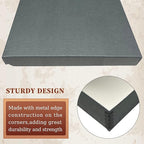 Golden State Art, Archival Folio Storage Box 16x20, Clamshell Design with Metal Edge, Preserve and Store Photos Documents Cards Prints Arts Crafts DIY, Gray, Pack of 2