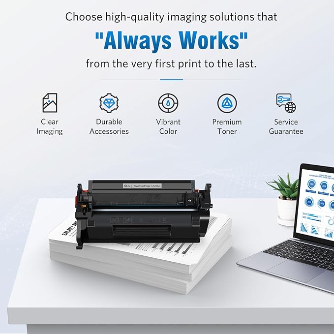 58A CF258A Toner Cartridge (with chip) Compatible Replacement for HP 58A CF258A 58X CF258X Laserjet MFP M428fdw M428dw M428fdn Pro M404n M404dn M404dw M404 M428 Toner Laser Jet Printer (Black 2-Pack)