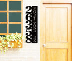 Custom Metal House Number Sign, Personalized House Number Sign, Vertical Address Sign for House, Front Door Decor, Front Porch Sign,house numbers for outside modern