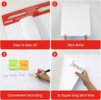 VISCOO Thickened Sticky Easel Pad, 25 x 30 Inches Flip Chart Paper for Teachers, Giant Self-Stick Chart Paper for Wall, Anchor Chart Paper for Classroom/Office with Sticky Note, 90 Sheets/3Pad
