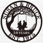 Personalized Wedding Anniversary Sign Gifts,Custom 50th 40th 65th 60th 25th 20th 10th 5th 70th Anniversary Metal Sign,Wedding Gifts for Couples,House Warming Gifts New Home,Custom Name Sign