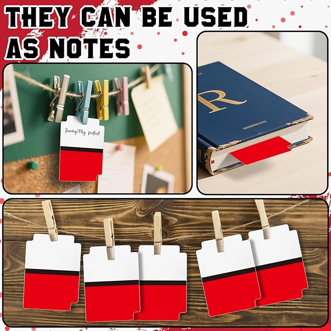 50pcs Red and White Trading Card Dividers Plastic Index Card Storage Dividers with Tabs Card Separators for Sports Recipe Game Card Organize