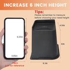 MXMZHXU Bed Risers 2 inch, 3 inch, 4 inch, 6 inch or 8 inch Heavy Duty Furniture Risers, Up to 6000 Lbs L Shaped Design Bed Lifts Blocks for Couch Desk Sofa Table (Black, 6 Inch 4 Pack)