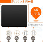 6 Pcs Desk Divider Privacy Panel 20 x 24 Clamp-on Acoustic Freestanding Desktop Partition Dividers with Aluminum Guard Clamps for Office Student Sound Proof Reducing Noise Visual Distractions(Black)