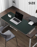 Leather Desk Pad Protector,48"x24" - Premium Desk Mat, Office Desk Mat, Large Mouse Pad,Non-Slip Desk Blotter,Waterproof Desk Writing Pad for Office and Home(Dark Green)