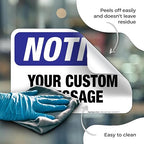 Custom Notice Sign, OSHA Sign, 10x7 Inches, 4 Mil Vinyl Decal Stickers Weather Resistant, Made in USA